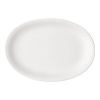 Bauscher Smart from BauscherHepp 14 5/8" x 10 3/8" Bright White Oval Porcelain Coupe Platter - 6/Case