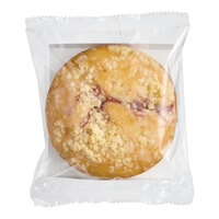 Elk Village Bakery Individually Wrapped Vegan Strawberry Crumb Cake 4 oz. - 27/Case