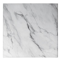 Superior Surfaces 36" x 36" Square Black Faux Marble Eased Edge Squared Corner Indoor Table Top