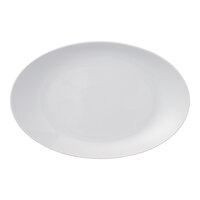Reserve by Libbey Parisian 12 1/2" x 8 3/8" Porcelain Coupe Oval Platter - 6/Case