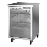 Beverage-Air BB24HC-1-FG-S 24" Stainless Steel Counter Height Glass Door Food Rated Back Bar Refrigerator