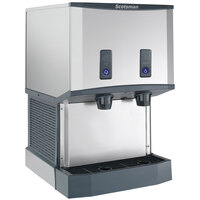 Scotsman HID525WBX-1A Meridian® Water-Cooled Countertop Nugget Ice Machine and Water Dispenser with Push Button Dispensing - 25 lb. Bin Capacity