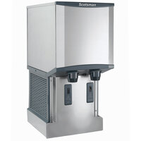 Scotsman HID312AWX-1A Meridian® Wall-Mount Air-Cooled Nugget Ice Machine and Water Dispenser with Hands-Free Dispensing - 12 lb. Bin Capacity