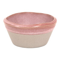 Front of the House Mezze® 2 oz. Guava Two-Tone Round Porcelain Ramekin - 12/Case