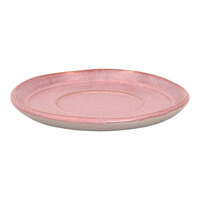 Front of the House Mezze® 6" Guava Two-Tone Round Porcelain Saucer - 12/Case