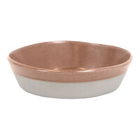 Front of the House Mezze® 48 oz. Cinnamon Two-Tone Round Porcelain Bowl - 4/Case
