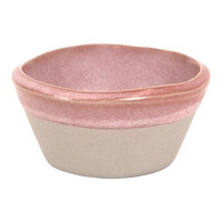Front of the House Mezze® 3 oz. Guava Two-Tone Round Porcelain Ramekin - 12/Case