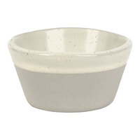 Front of the House Mezze® 2 oz. Sesame Two-Tone Round Porcelain Ramekin - 12/Case
