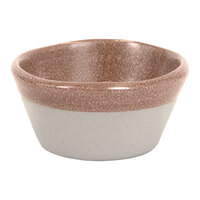 Front of the House Mezze® 3 oz. Cinnamon Two-Tone Round Porcelain Ramekin - 12/Case