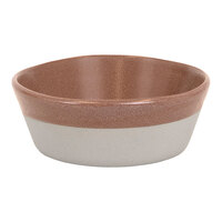 Front of the House Mezze® 16 oz. Cinnamon Two-Tone Round Porcelain Bowl - 12/Case
