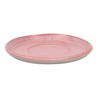 Front of the House Mezze® 4 1/2" Guava Two-Tone Round Porcelain Saucer - 12/Case