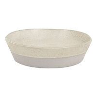 Front of the House Mezze® 48 oz. Sesame Two-Tone Round Porcelain Bowl - 4/Case
