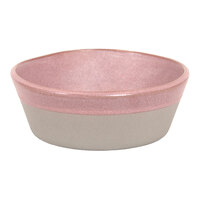 Front of the House Mezze® 16 oz. Guava Two-Tone Round Porcelain Bowl - 12/Case