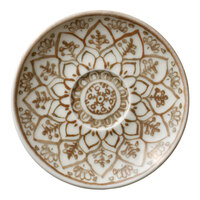 Heart & Soul Soulmate 4 1/2" Round Sienna Porcelain Saucer - 6/Case
