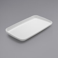 American Metalcraft Lift 22" x 12" White Slanted Melamine Platter - 3/Pack