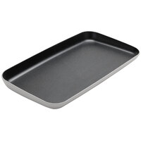 American Metalcraft Lift 22" x 12" Speckled Black and White Slanted Melamine Platter - 3/Pack