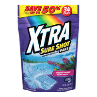 XTRA 34-Count Sure Shot Tropical Passion Powder Laundry Detergent Paks - 4/Case