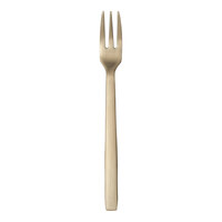 Libbey Elexa Satin OR 5 1/4" 18/0 Gold Stainless Steel Heavy Weight Cocktail Fork - 36/Case