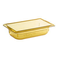 Vollrath 9042410 Super Pan® 1/4 Size Amber High Heat Plastic Food Pan - 2 1/2" Deep