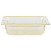 Vollrath 9034410 Super Pan® 1/3 Size Amber High Heat Plastic Food Pan - 4" Deep