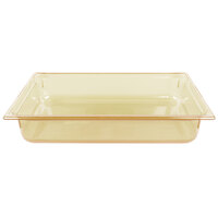 Vollrath 9004410 Super Pan® Full Size Amber High Heat Plastic Food Pan - 4" Deep