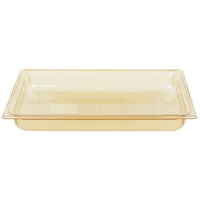 Vollrath 9002410 Super Pan® Full Size Amber High Heat Plastic Food Pan - 2 1/2" Deep