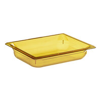 Vollrath 9022410 Super Pan® 1/2 Size Amber High Heat Plastic Food Pan - 2 1/2" Deep