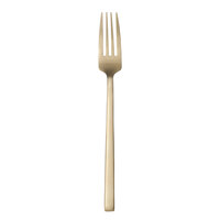 Libbey Elexa Satin OR 8 3/8" 18/0 Gold Stainless Steel Heavy Weight Dinner Fork - 36/Case