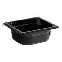 Vollrath 9062420 Super Pan® 1/6 Size Black High Heat Plastic Food Pan - 2 1/2" Deep