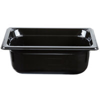 Vollrath 9044420 Super Pan® 1/4 Size Black High Heat Plastic Food Pan - 4" Deep