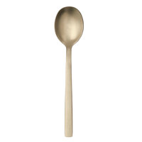 Libbey Elexa Satin OR 5 1/8" 18/0 Gold Stainless Steel Heavy Weight Demitasse Spoon - 36/Case