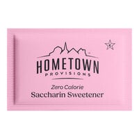 Hometown Provisions Pink Saccharin Sugar Substitute Packet 1 Gram - 2,000/Case