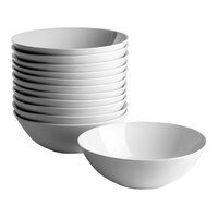10 Strawberry Street Catering 25 oz. Round White Porcelain Cereal Bowl - 12/Case