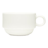 10 Strawberry Street Crism 6 oz. Round White Porcelain Stackable Cup - 24/Case