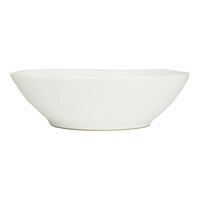 10 Strawberry Street Matte Wave 103 oz. Round White Stoneware Serving Bowl - 4/Case