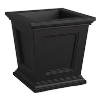 Mayne Fairfield 16" x 16" x 16" Square Black Polyethylene Planter