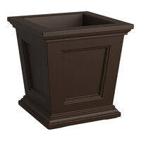 Mayne Fairfield 16" x 16" x 16" Square Espresso Polyethylene Planter