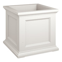 Mayne Fairfield 24" x 24" x 24" Square White Polyethylene Planter