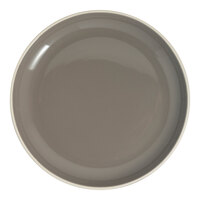 Homer Laughlin Ivory Woodland from Steelite International 8" Round Truffle Gray China Coupe Plate - 24/Case
