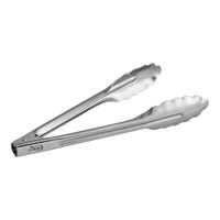 Choice 9 1/2" Extra Heavy-Duty Stainless Steel Utility Tongs