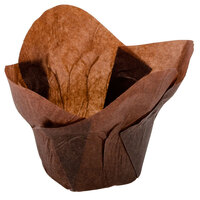 Hoffmaster 2" x 2 3/4" Chocolate Brown Lotus Baking Cup - 2,500/Case