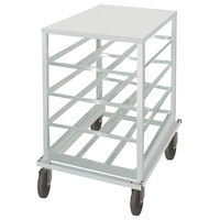 Advance Tabco CR10-54 Spec Line Half Size Mobile Aluminum Can Rack with Aluminum Top