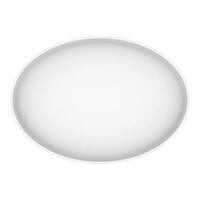 GET Roca Balance 14" x 10" Oval Gray Melamine Platter - 6/Case