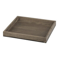 Smart Buffet Ware T-Collection by Front of the House 12 3/4" x 10 1/2" x 1 1/2" 1/2 Size Truffle Wood Serving / Display Tray