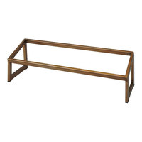 Smart Buffet Ware T-Collection by Front of the House 20 3/4" x 6 1/2" x 6 1/2" 2/4 Size Copper Stainless Steel Slanted Riser