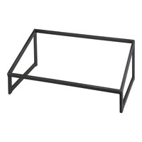 Smart Buffet Ware T-Collection by Front of the House 20 3/4" x 12 3/4" x 8 1/2" Full Size Black Stainless Steel Slanted Riser