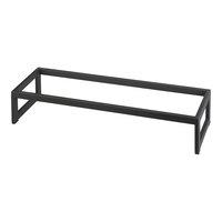 Smart Buffet Ware T-Collection by Front of the House 20 3/4" x 6 1/2" x 4" 2/4 Size Black Stainless Steel Riser