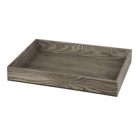 Smart Buffet Ware T-Collection by Front of the House 20 3/4" x 12 3/4" x 3" Full Size Truffle Wood Serving / Display Tray