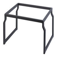 Smart Buffet Ware T-Collection by Front of the House 14" x 10 1/2" x 10" 1/2 Size Black Stainless Steel Riser