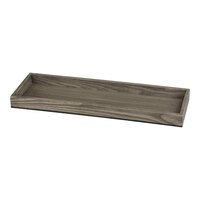 Smart Buffet Ware T-Collection by Front of the House 20 3/4" x 6 1/2" x 1 1/2" 2/4 Size Truffle Wood Serving / Display Tray